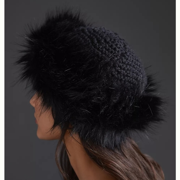 Anthropologie Irena Faux Fur Babushka 